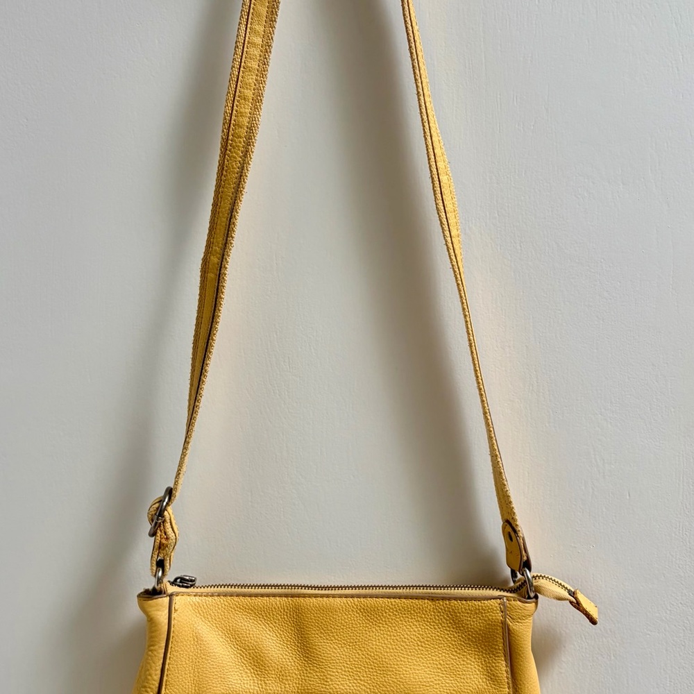 The Sak Yellow Leather Crossbody Shoulder Bag